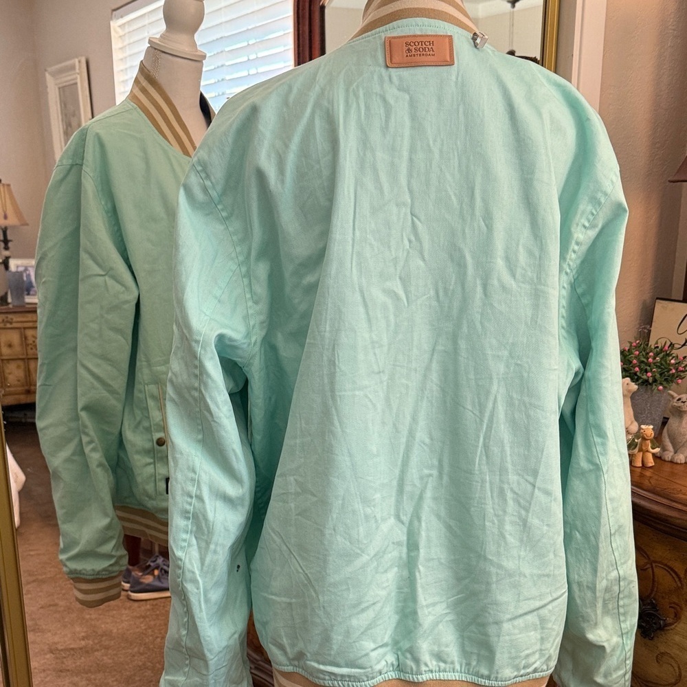 Scotch & Soda Reversible Bomber Jacket Mint Green & Floral 2-in-1 - Picture 5 of 14